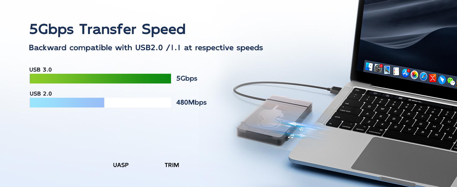 2.5 inch sata ssd hdd enclosure adapter 5Gbps usb3.0 to sata cable external hard drive case