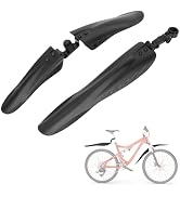 PSLER Bike Mud Guard Set, Front &amp; Rear Adjustable Mudguards for Bicycles 22-27.5 inch, Universal ...