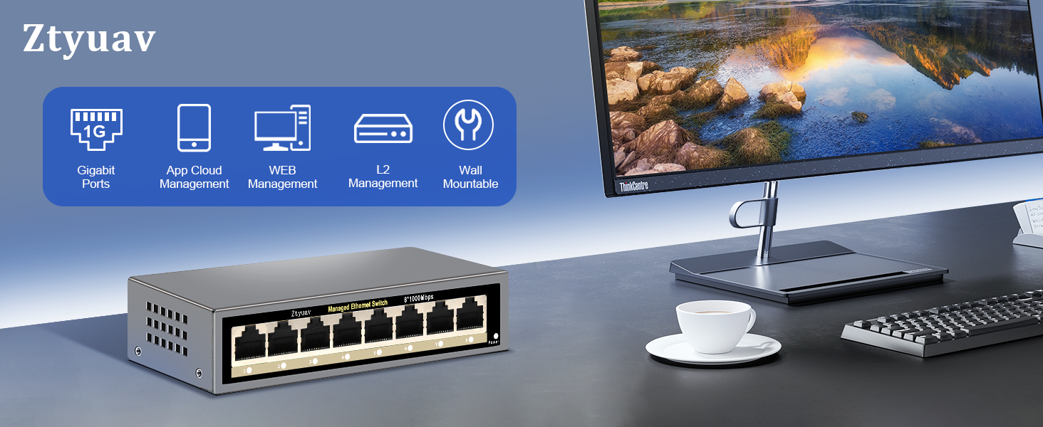 Full Gigabit Easy Web Managed Ethernet Switch
