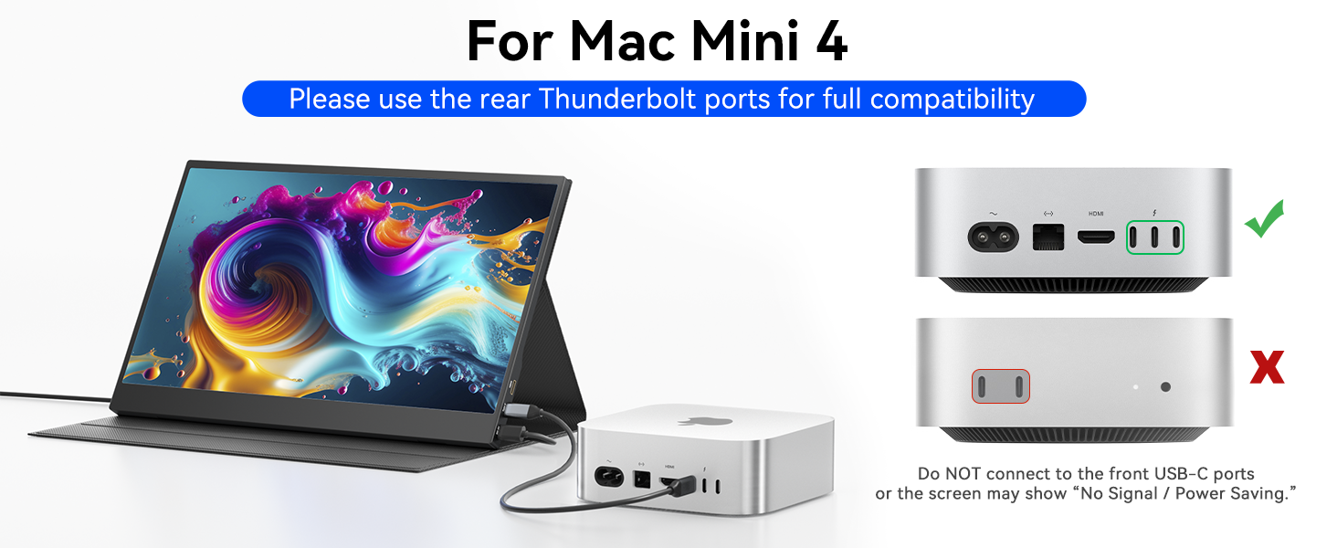 Portable Monitor for Mac Mini 4