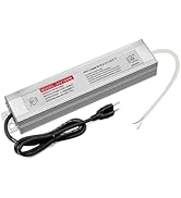 LED Driver 100 Watts 24V, Waterproof DC Low Voltage Transformer Power Supply Transformer Ad...