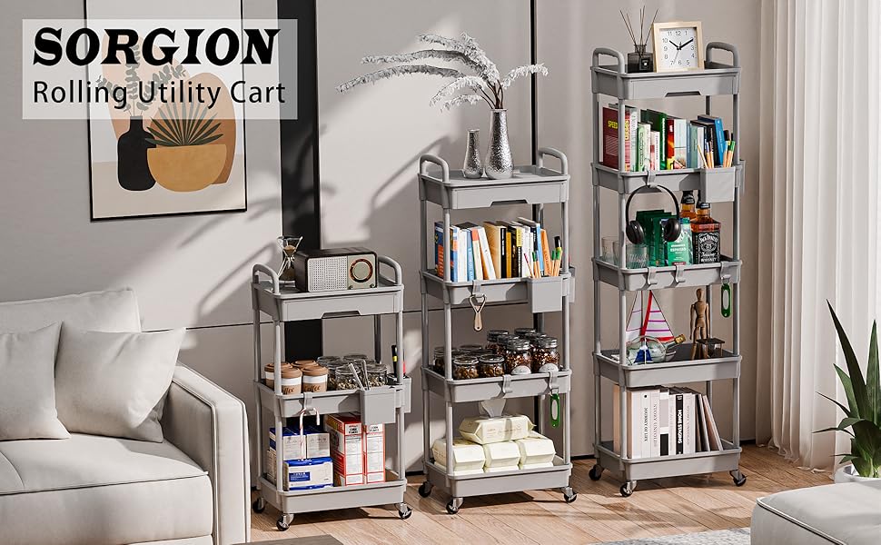 SORGION Rolling Utility Cart