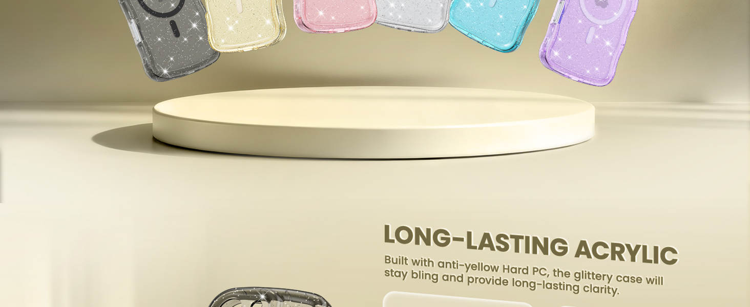 crystal Clear case transparent case magnetic case glitter case Glossy case cute case aesthetic case