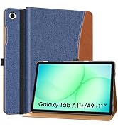 MoKo Case for Samsung Galaxy Tab A11+/A11 Plus/A9+/A9 Plus 11-Inch 2025/2023, PU Leather Multi-An...