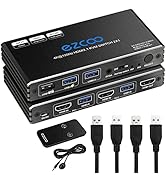 8K 60Hz 4K 120Hz HDMI 2.1 KVM Switch 2 in 1 Out HotKey USB3.0-2 Port KVM Switch for 2 Computer 1 ...