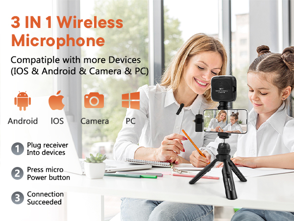 Kalofaye Vlogging Kit for iPhone, Android with Tripod