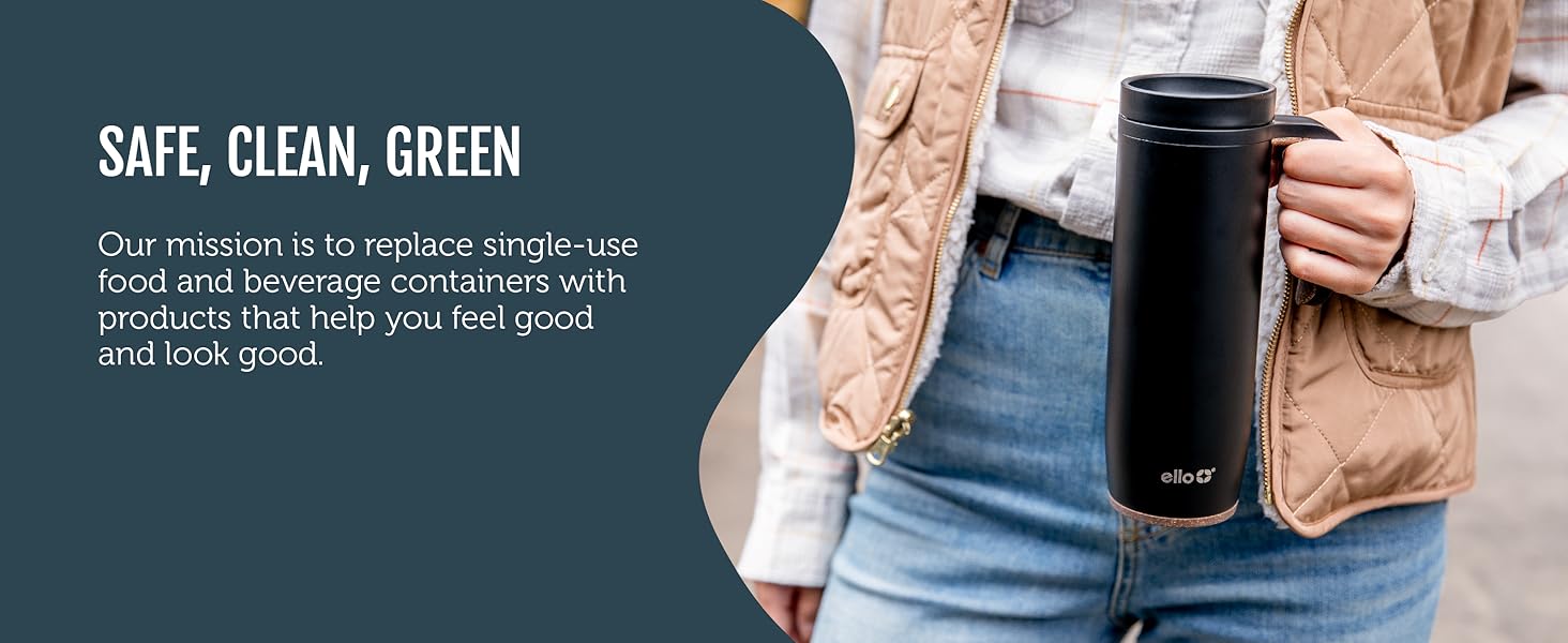 ello magnet travel coffee mug with handle for travel