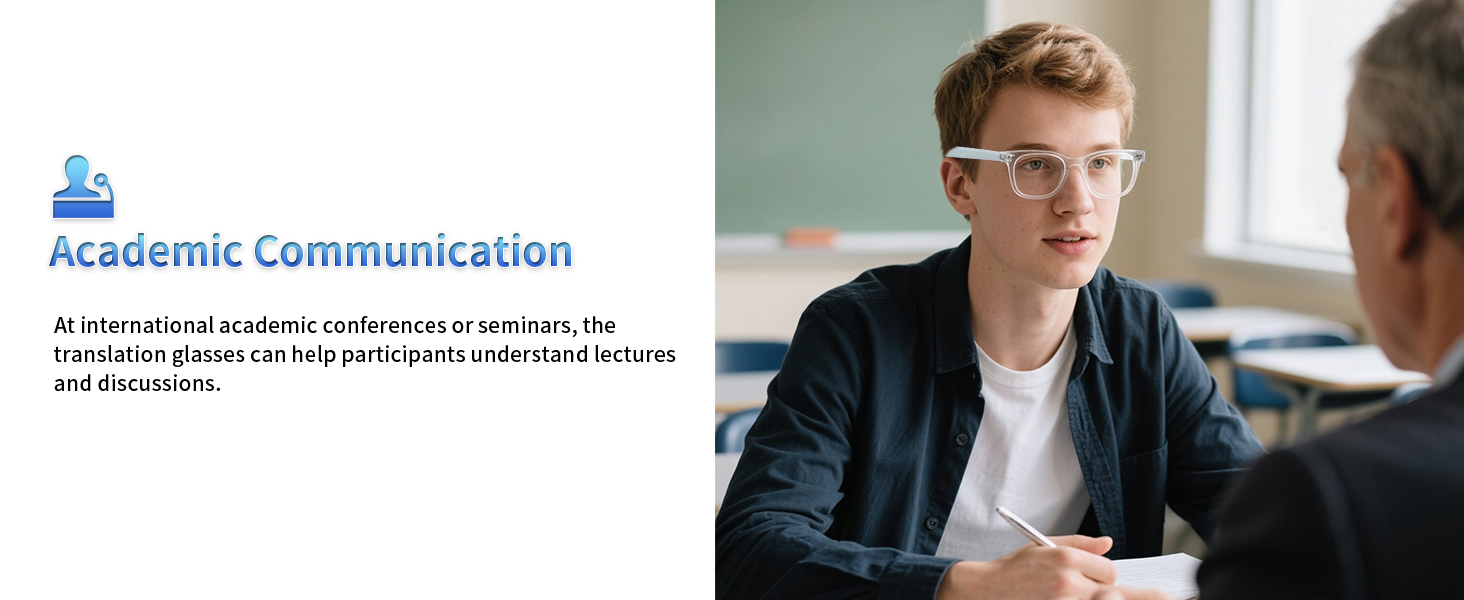 AI translator glasses for women &amp;amp; men, perfect for academic communication