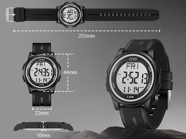 Digital Watches for Men Outdoor Waterproof Sport