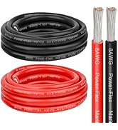 8 Gauge Marine Wire, 8 AWG Tinned Copper Electrical Wire, Boat Cable for Automotive, Solar, Car A...