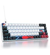 Ussixchare 60 Percent Gaming Keyboard 68 Keys Mechanical Keyboard LED Backlit Compact Wired Keybo...