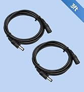 ANLINK 2 Pack 3ft DC Power Extension Cable 5.5mm*2.1mm Male to Female Power Cord for CCTV Securit...