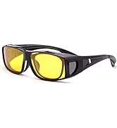 Vepiant Wrap Around Sunglasses, Polarized Lens Wear Over Prescription Glasses, Fit Over Regular G...