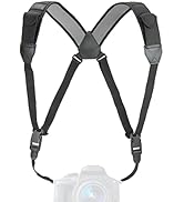 USA GEAR DSLR Camera Strap Chest Harness with Quick Release Buckles, Black Neoprene Pattern and A...
