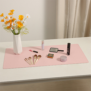 pink makeup desk pad