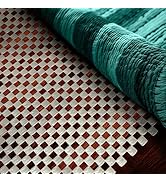 Nevlers 12'x15' Anti Skid Rug Gripper for Hardwood Floors &amp; Other Surfaces | White PVC Foam Non S...