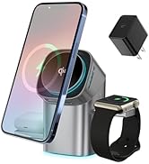 3 in 1 Wireless Charging Station for iPhone 17/16/15/14/13/12 Pro Max, Qi 2 Certified 15W Fast Ma...