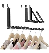BAKON 2 Pack Heavy Duty Over the Door Hanger, Compact 10 Ridges Double Folding Over Door Hanger, ...