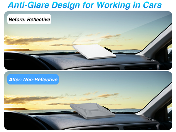 Anti-Glare Design for Working in Cars
