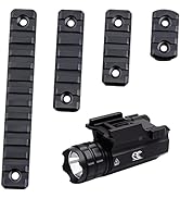 MCCC Tactical Light 500 Lumens + Mlok Picatinny Rail Aluminum Kit for Pistol, Rifle, Shotgun, Air...