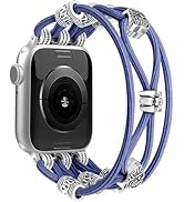 Newlibery Beaded Bracelet Compatible with Apple Watch Band 41mm 38mm 44mm 42mm 45mm 46mm 49mm Wom...