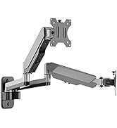 AVLT Dual Extended 13"-32" Monitor Wall Mount fits Two Flat/Curved Computer Monitor Full Motion H...