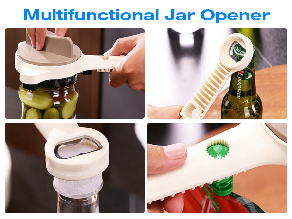Ergonomic Manual Bottle Opener for Small to Large Lids