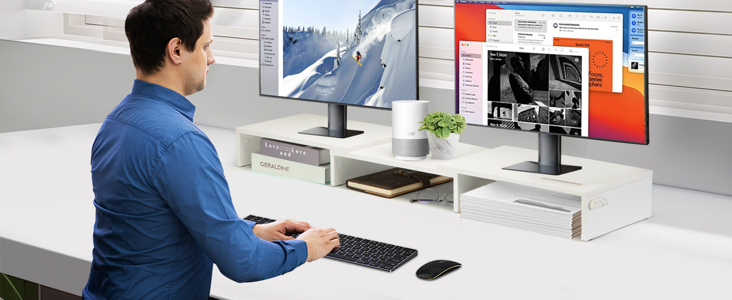 Dual Monitor Stand Riser