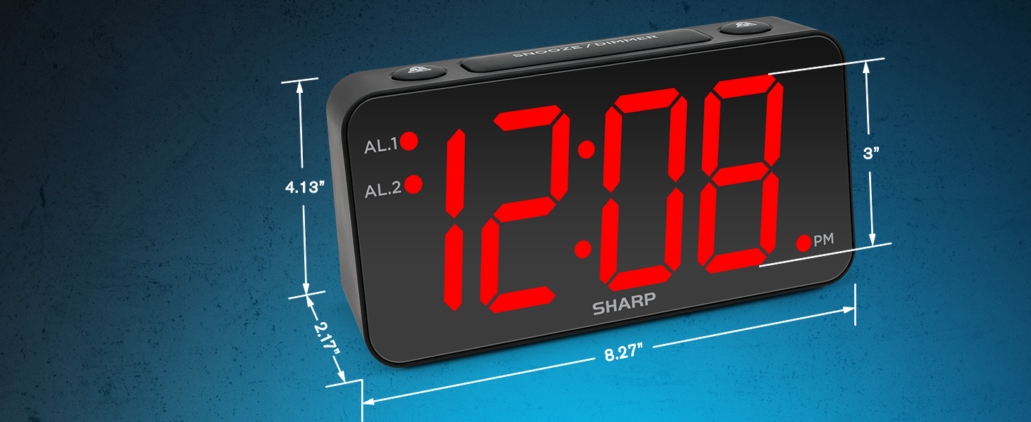 This automatic time setting clock is perfect for bedroom, nightstand, bathroom, office kids room den