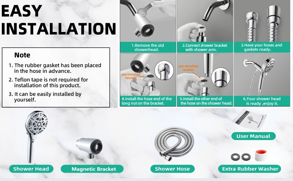 High Pressure &amp; Water saving &amp;Easy Installation