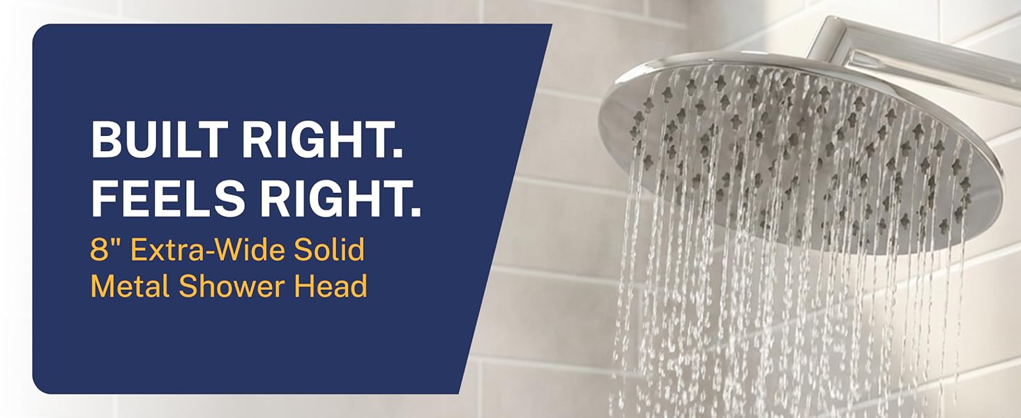 Extra Wide - 8-Inch Rain Shower Head