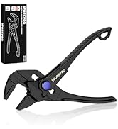 WORKPRO Mini Pliers Wrench, 4-Inch Smooth Jaw Pliers, CR-V Adjustable Wrench Pliers with Smooth P...