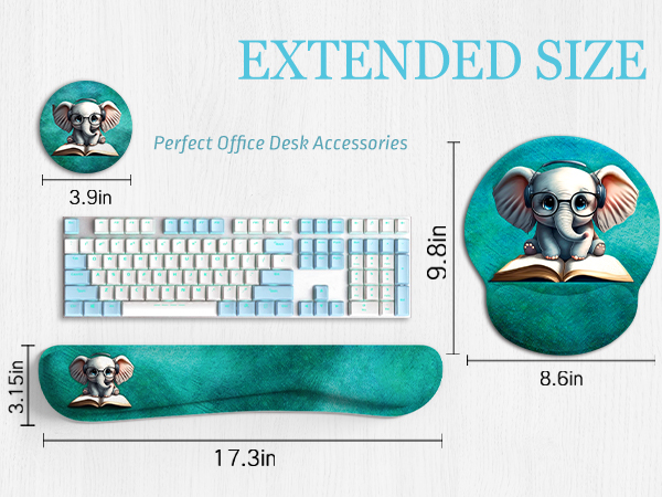 Elephant Cup Coaster Ergonomic Mouse Pad Desk Accessories