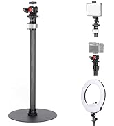 Koolehaoda Tripod Stand Extendable Monopod Carbon Fiber Pole wiht Round Base for Desk, 360° Rotat...