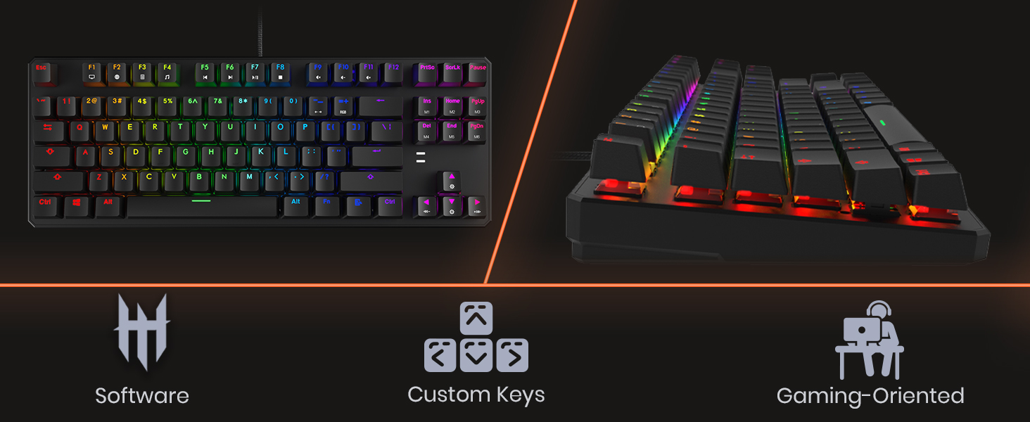 TECWARE Phantom 87 Key RGB Mechanical Gaming Keyboard