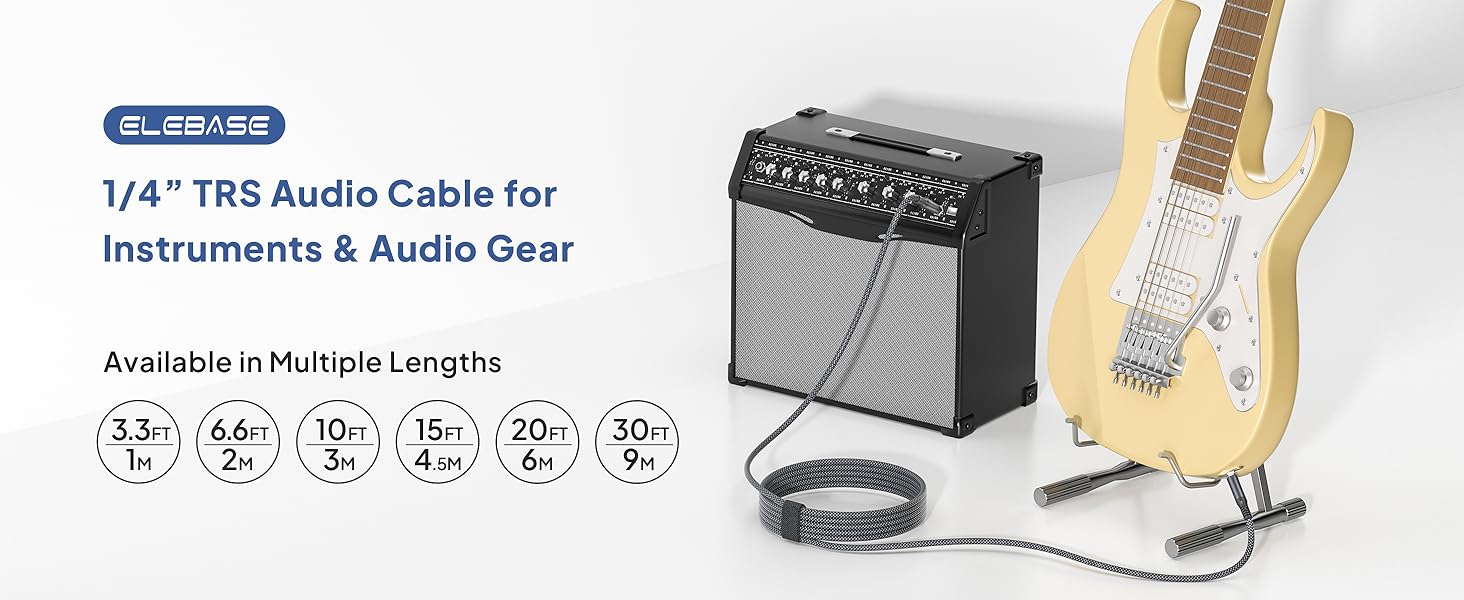 6.35mm trs guitar cable