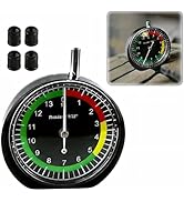 Dial Type Car Tire Tread Depth Gauge 32nds with Valve Stem Caps,Compact Car Tire Depth Gauge Tool...