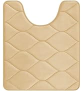 Colorxy Memory Foam U-Shaped Toilet Rugs, Ultra Soft &amp; Non-Slip Bathroom Rugs, Water Absorbent an...