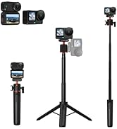 Flymile 21" Action 6 Camera Tripod, Magnetic Quick Release Adapter Selfie Stick Extended Pole Han...