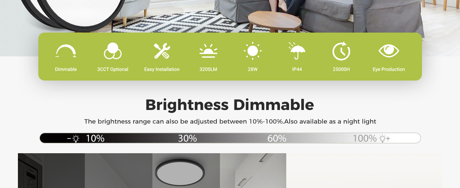 low profile ceiling light