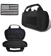 Tactical Pistol Handgun Case Bag with Compartments, Dual Padded Firearm Case Handgun Pouch Gun Ca...