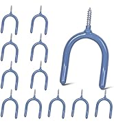 Lian.Ripple.Lian 12 Pack Garage Storage System Steel U Hooks with Anti-Slip Coating Home Improvem...