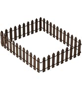 1Pc 35 Inches Brown Mini Fairy Garden Fence, Micro Landscape Miniature Ornaments for Dollhouse, C...
