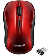 LeadsaiL Wireless Mouse Silent 2.4G USB Computer Mouse Compact Optical Cordless Mouse Mini Quiet ...