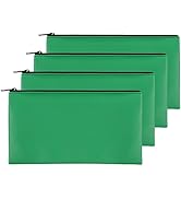 4Pack Money Bag 11 X 6 ", Safe Durable Money Bags with Zipper for Cash Waterproof, Coin Money Pou...