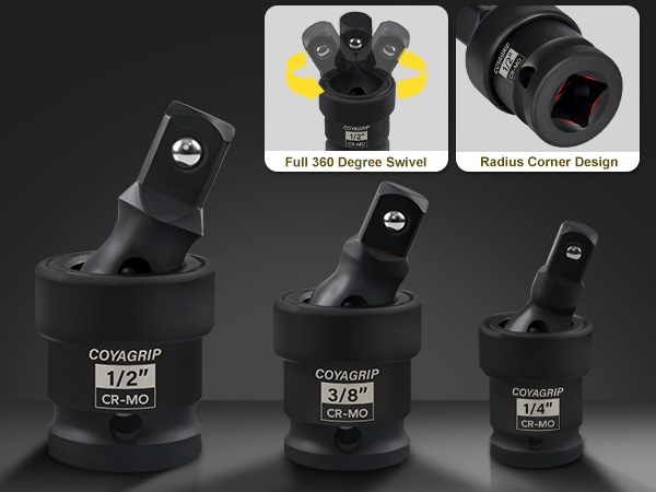 swivel sockets 3/8 drive 1/2 1/4