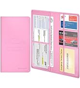 Wisdompro Car Document Holder Organiser, PU Leather Vehicle Insurance and Registration Holders Wa...