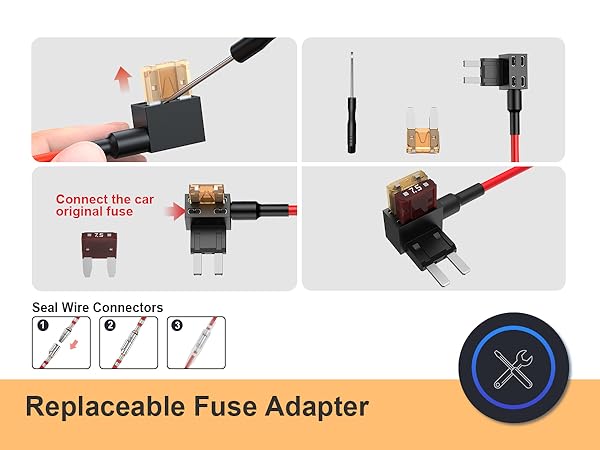 Range Tour Dash Cam Hardwire Kit USB-C Port, 5V/2.5A (also suitable for 1- 2A)