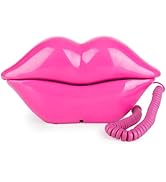 Sangyn Lip Phone Cute Corded Lip Telephones Novelty Sexy Mouth Wired Phone Cartoon Shaped Real La...