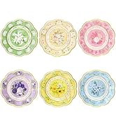 Fighting to Achieve 48 PCS Vintage Floral Paper Plates, 9in Flower Tea Party Plates, Spring Flora...